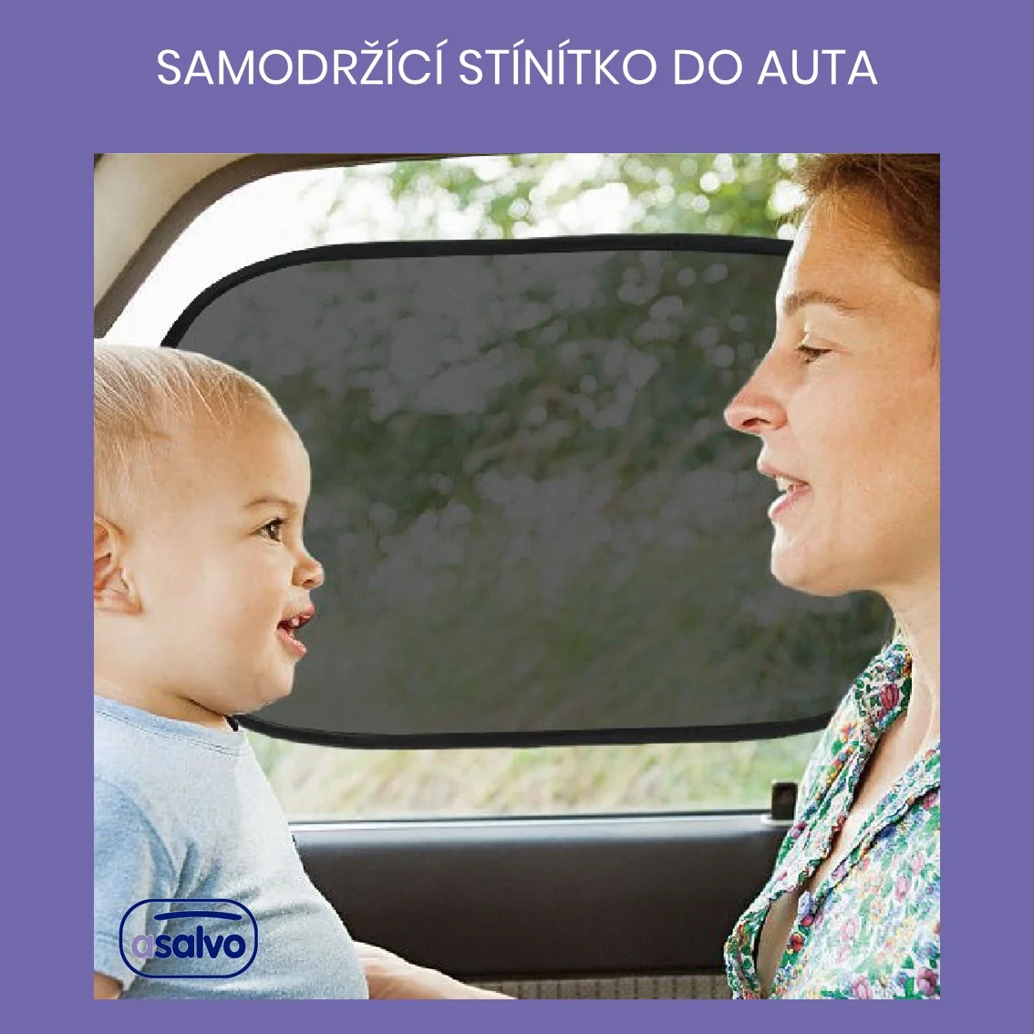 Asalvo Samodržiaca slnečná clona na veľké bočné okná auta