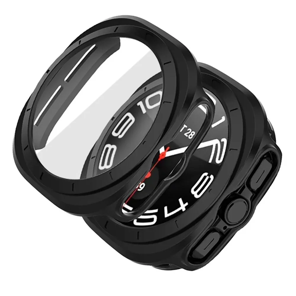 Tech-Protect Defense 360 puzdro so sklom na Samsung Galaxy Watch Ultra (47mm), čierne (47mm), čierne