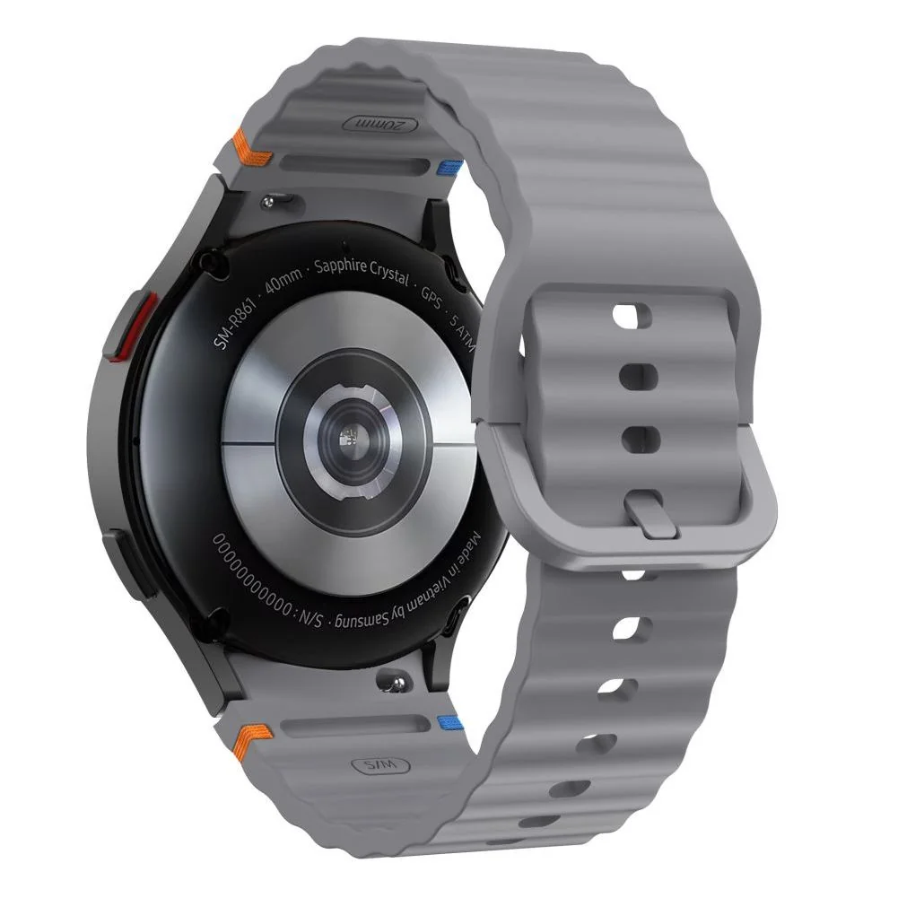 Tech-Protect Silicone Sport remienok na Samsung Galaxy Watch 4 / 5 / 5 Pro / 6 / 7 / FE, crayon grey Pro / 6 / 7 / FE, crayon grey