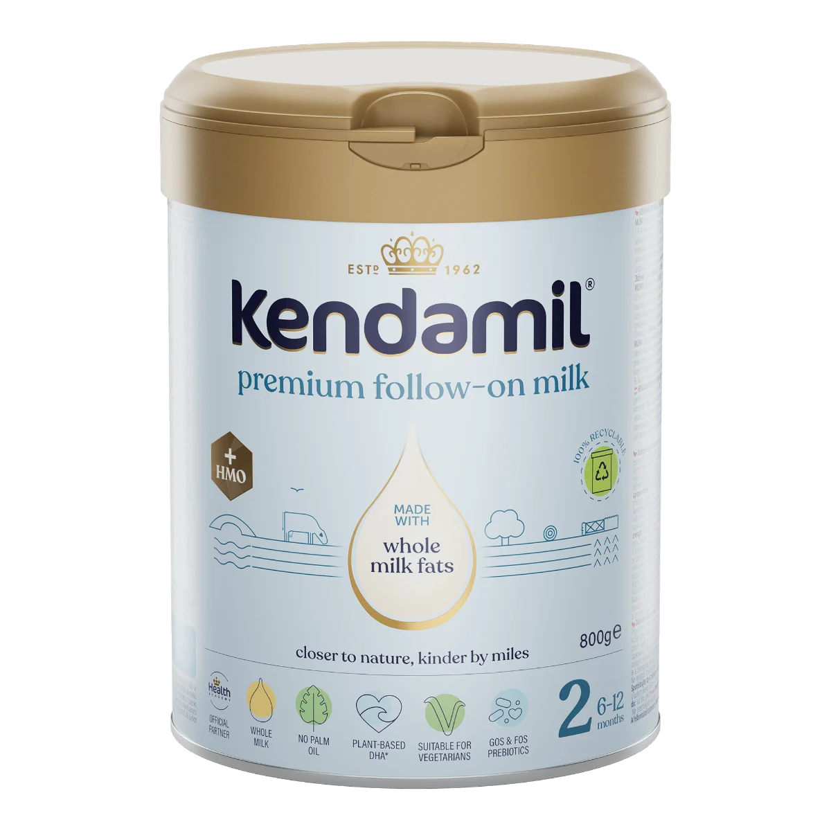 Kendamil Premium 2 HMO+ (800 g) 1×800 g, detská výživa