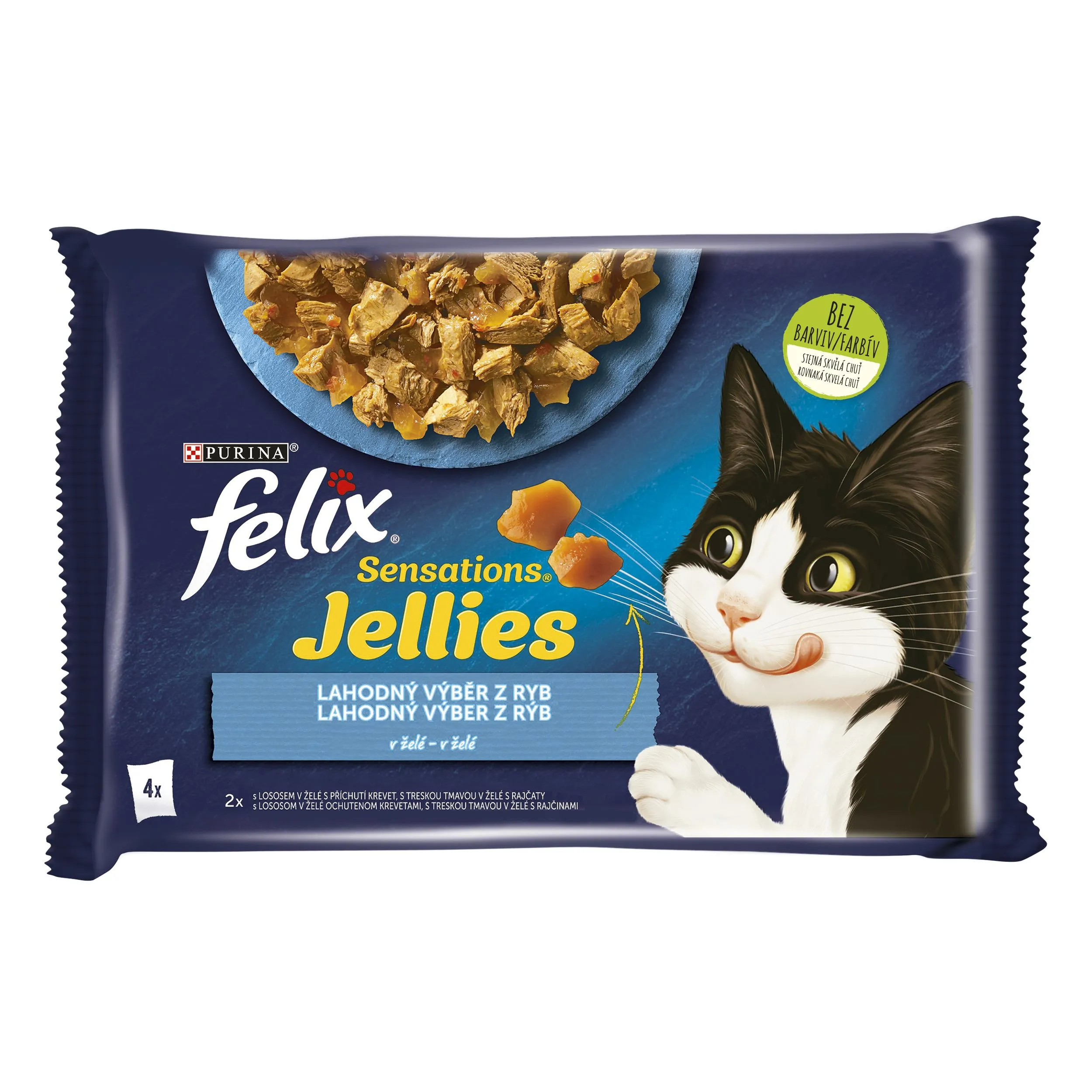 FELIX Sensations Jellies losos/treska v och.želé (4x85g)