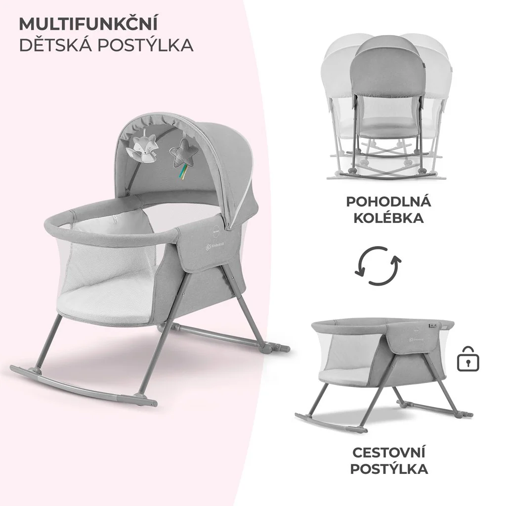 Postieľka detská 3v1 Lovi Gray